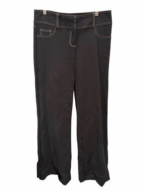 Cache Contour Collection Black Wide Leg Dress Pants Size 8 Stretch